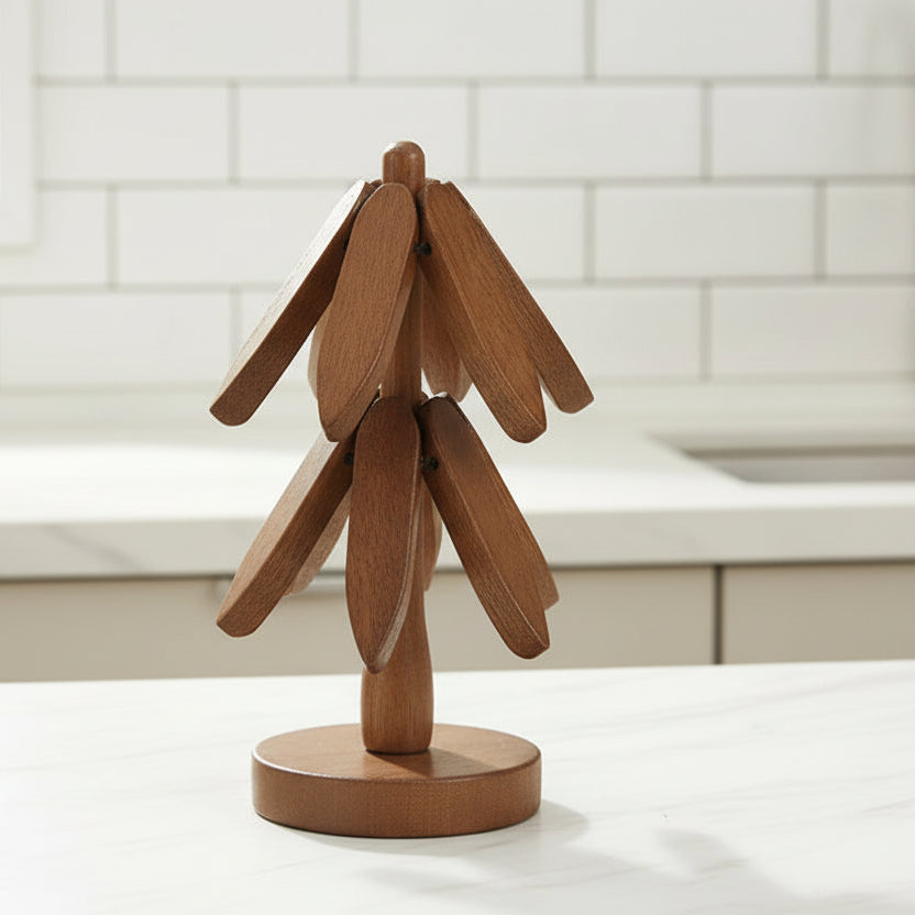 Descanso de Panela em Bambu – Conjunto com 4 Peças