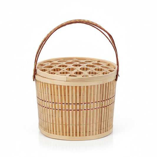 Cesto de Ovos em Bambu – Organização Natural para a Cozinha