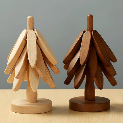 Descanso de Panela em Bambu – Conjunto com 4 Peças